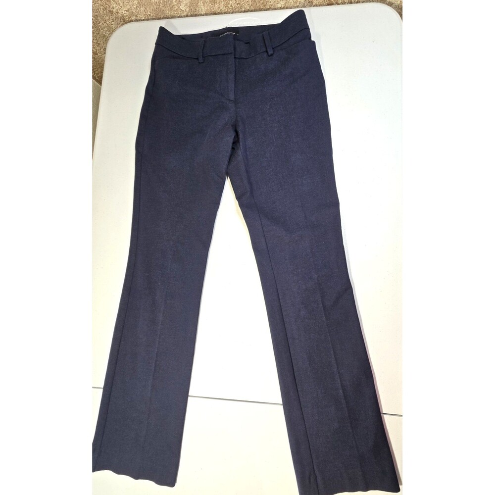 41 Hawthorn Pants Women's 2 Blue Mid Rise Stretch Straight Pockets Career Chic